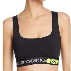 Calvin Klein Women's Racerback Black Sports Bra